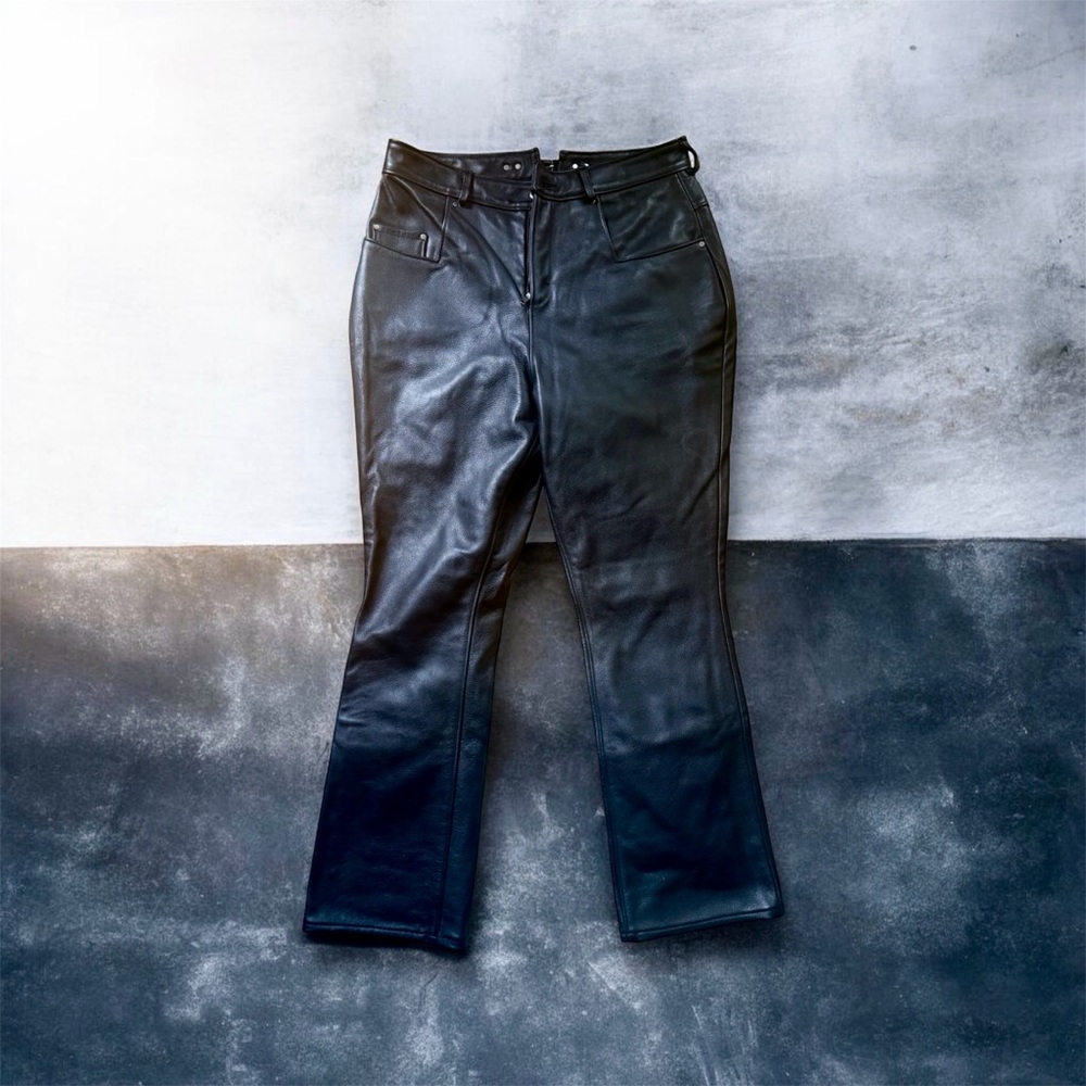 Black Leather Jeans
